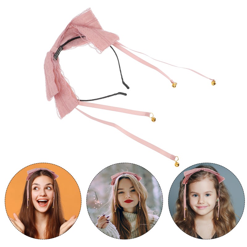 2pcs Lace Headband Ribbon Tassel Hairband Costumes Accessory for Women Girls - Image 3
