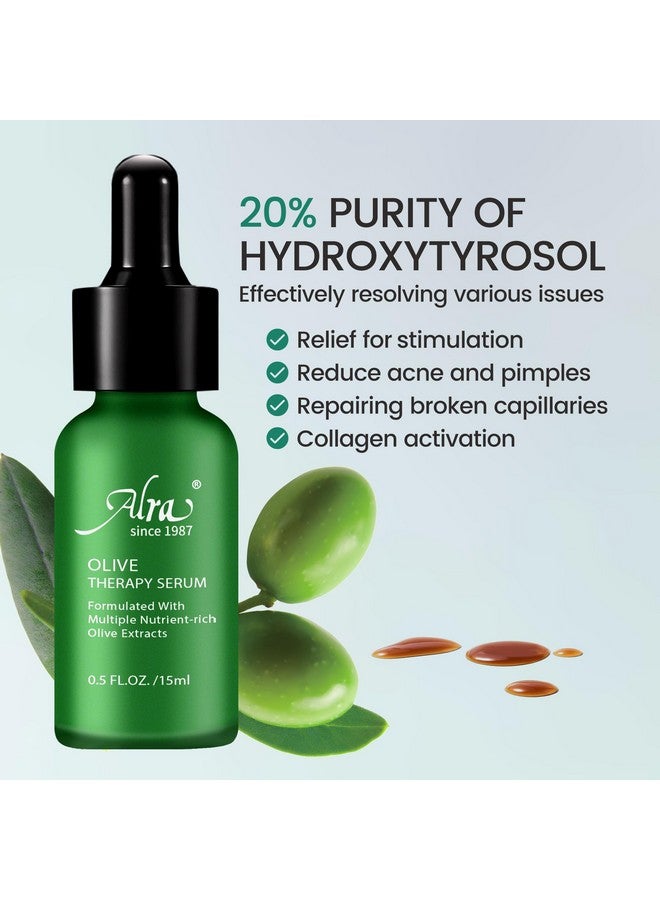Alra Olive Therapy Serum for Face, Acne Treatment for Face with 22% Olive Extracts, Face Serum Reduces Redness & Acne, Rapidly Clear Breakout for Teens Adults, fit Oily & Acne-Prone Skin, 0.5 oz/15ml - Image 2