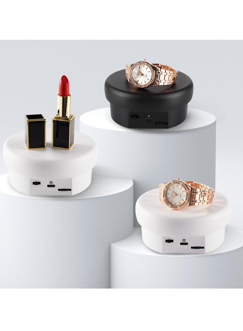 KASTWAVE عرض دوار محرك 360°، صينية تقديم كعك، منصة دوارة كهربائية 4.7 إنش / 6.6 رطل لعرض منتجات التصوير الفوتوغرافي للحلي فيديو مباشر، قاعدة دوارة فطرية لنموذج كعكة ثلاثي الأبعاد - Image 2