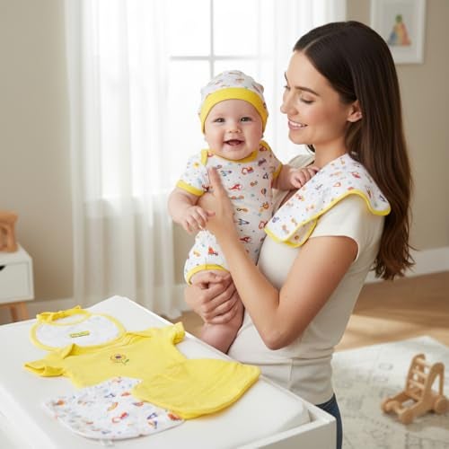 VParents Honey Punch New Born Baby Gift Set (Yellow, Pack of 13) - Image 2