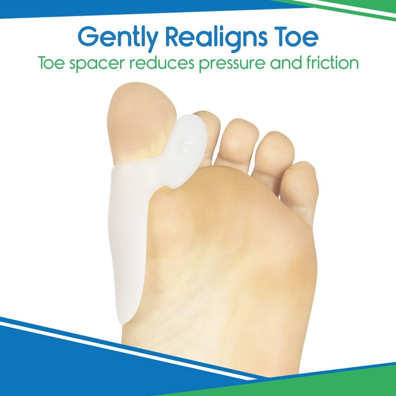 VIVEsole Bunion Pads and Toe Separator By Envelop TwoPack Best Dual Action Protector Treatment Gel Bunion Pads and Toe Straightener Vive Guarantee - Image 2