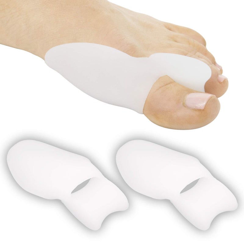 VIVEsole Bunion Pads and Toe Separator By Envelop TwoPack Best Dual Action Protector Treatment Gel Bunion Pads and Toe Straightener Vive Guarantee - Image 1