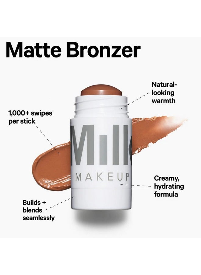 MILK MAKEUP برونزر مطفي (برونزي غامق) 0.19 أونصة عصا برونزر كريمية قابلة للبناء والدمج بلمسة نهائية غير لامعة 1000+ تمريرة لكل عصا نباتي خالٍ من القسوة  - Image 5