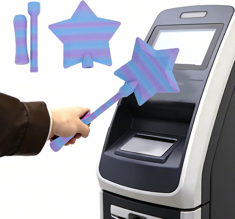 Walfront Credit Card Wand 3D Printed to Pay Wand with Gradient Colors Star Top for Contactless Payments - Image 3