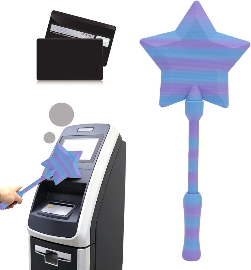 Walfront Credit Card Wand 3D Printed to Pay Wand with Gradient Colors Star Top for Contactless Payments - Image 4