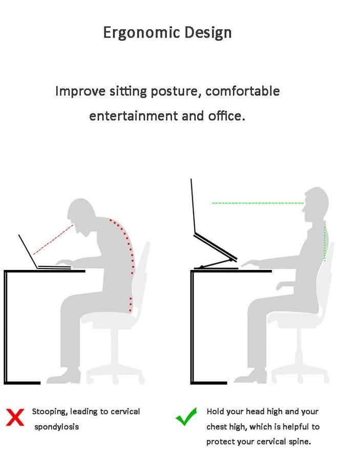 Arabest - Adjustable Laptop Stand Foldable Computer Holder with Heat-Vent - Image 1
