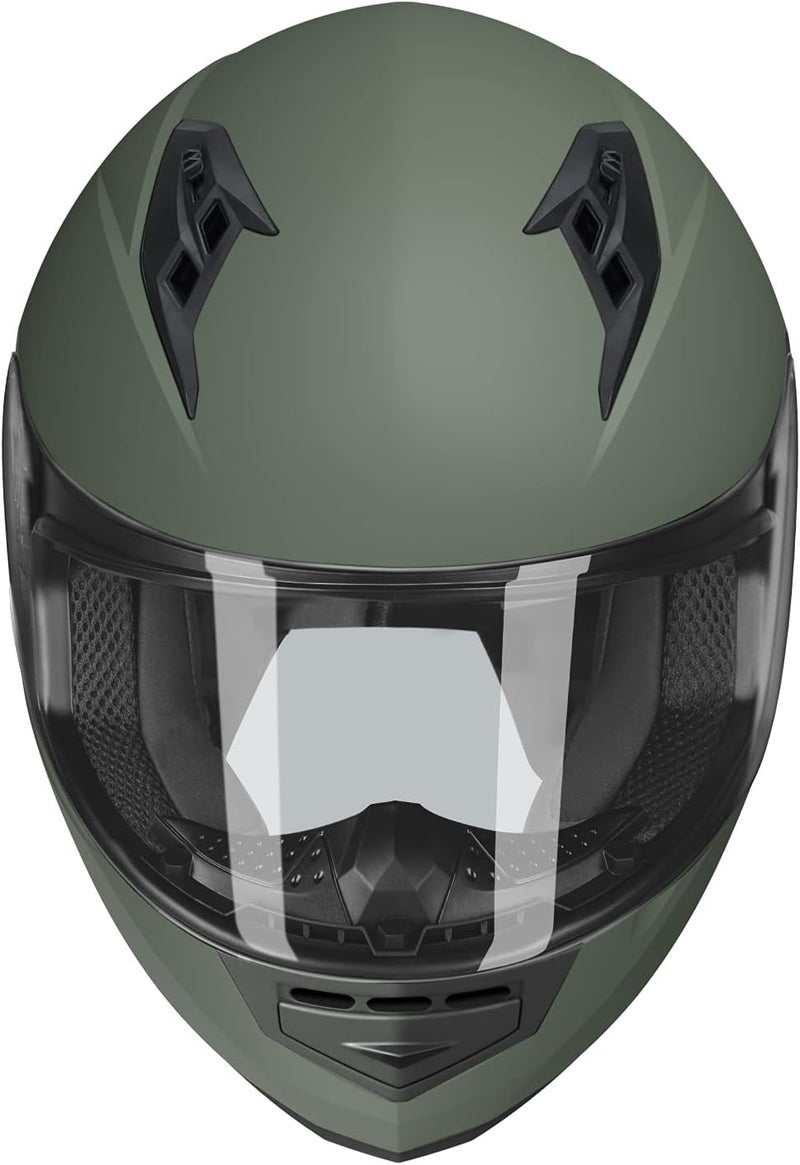 GLX خوذة دراجة نارية كاملة الوجه GLX GX11 خفيفة الوزن ومضغوطة مع واقي شمس إضافي - تمويه، متوسط - Image 2