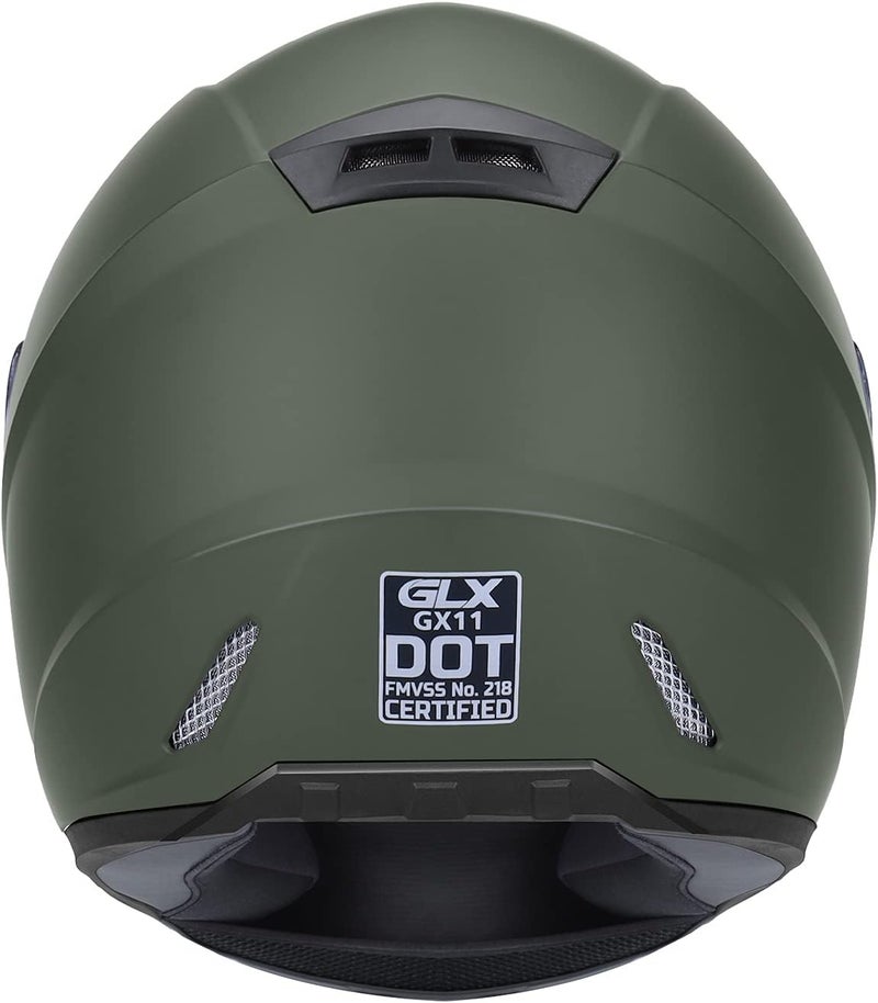 GLX خوذة دراجة نارية كاملة الوجه GLX GX11 خفيفة الوزن ومضغوطة مع واقي شمس إضافي - تمويه، متوسط - Image 4