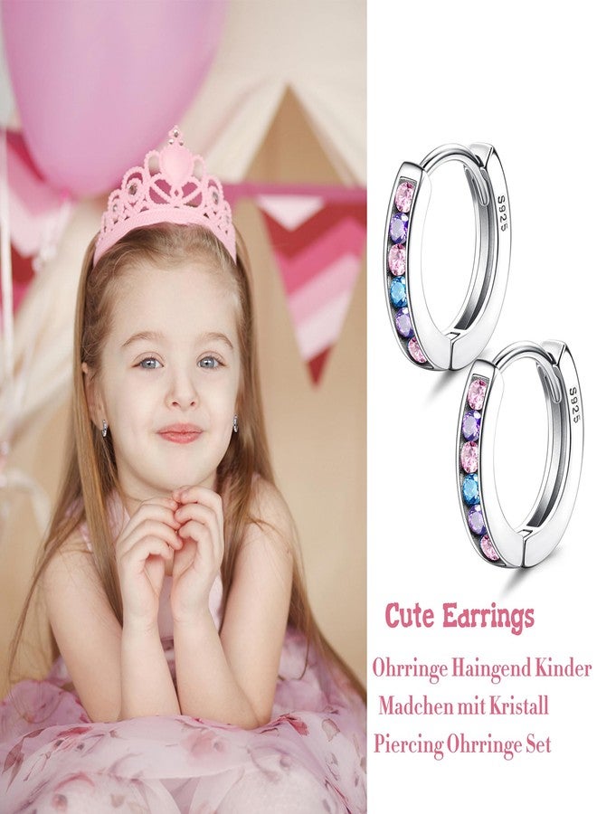 YADOCA Small Hoop Earrings for Girls Women Hypoallergenic 𝟵𝟮𝟱 𝗦𝘁𝗲𝗿𝗹𝗶𝗻𝗴 𝗦𝗶𝗹𝘃𝗲𝗿 Toddler Earrings Cute Cubic Zirconia Cartilage Sleeper Huggie Hoop Earrings With Box - Image 5