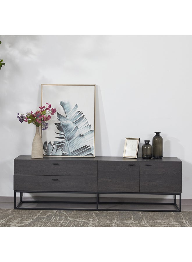 Home Box Majestic Low TV Unit for TVs up to 65 inches 40.6 x 48.2 x 160 cm - Image 1