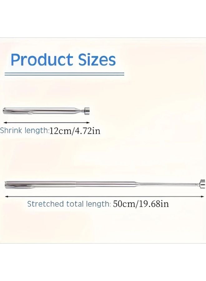 Multifunctional Magnetic Antenna Tool 3 In 1 Stainless Steel Silver For Cars Hard To Reach Areas - Image 4