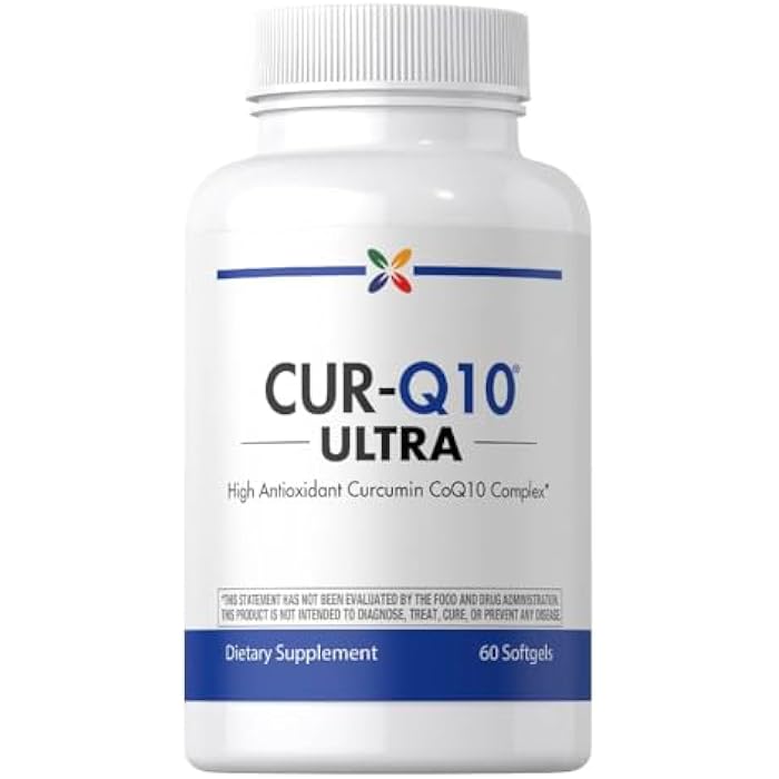 Stop Aging Now - Curcumin CoQ10 Complex - with Turmeric Root Extract - Antioxidant & Cardiovascular Support - 60 Softgels - Image 1