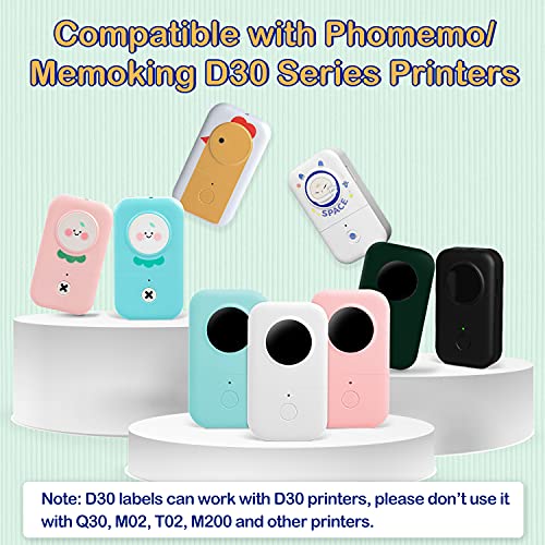 Memoking D30 Transparent Thermal Label Tape 14mm x 40mm (0.55" x 1.57") - Compatible with Phomemo/Memoking D30 Printer - Adhesive Clear Label Paper for Cosmetics, Storage, Stationery - Image 5