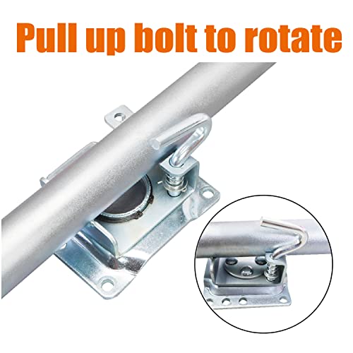 BIG RED رافعة قارب كبيرة حمراء بعجلة مفردة 6 بوصات، سعة 1000 رطل، رافعة ثقيلة دوارة قابلة للتثبيت، ATR39001R - Image 5