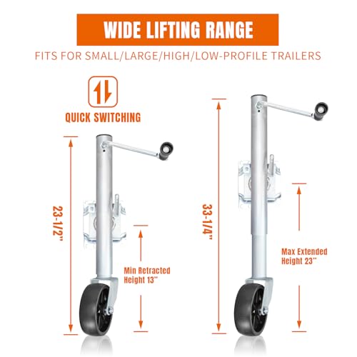 BIG RED رافعة قارب كبيرة حمراء بعجلة مفردة 6 بوصات، سعة 1000 رطل، رافعة ثقيلة دوارة قابلة للتثبيت، ATR39001R - Image 2