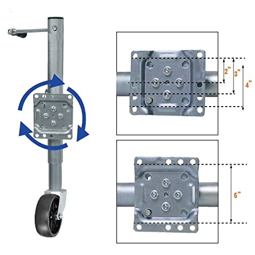 BIG RED رافعة قارب كبيرة حمراء بعجلة مفردة 6 بوصات، سعة 1000 رطل، رافعة ثقيلة دوارة قابلة للتثبيت، ATR39001R - Image 4