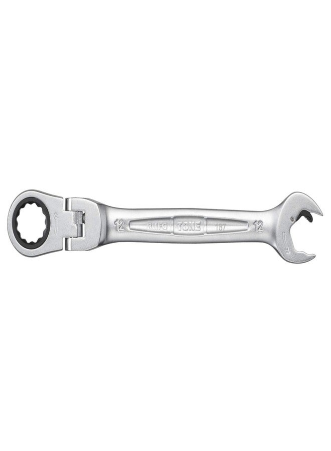 TONE Ratchet Ring Wrench Ratcheting Spanner Head Flex Head Set RMFQ-12 12mm - Image 5