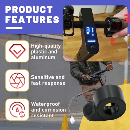 HAVANSIDY Universal Electric Scooter Thumb Throttle Compatible with Gotrax GXL V2, Finger Throttle Accelerator Speed Control Replacement for Gotrax Booster Scooter Parts - Image 5