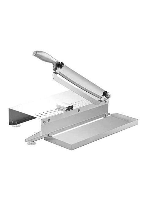 Manual Bone Meat Slicer, Stainless Steel Bone Cutter Machine, Rib Fish Chicken Beef Cutting Machine, with Slice Thickness Adjustment, for Home Cooking and Commercial Cooking