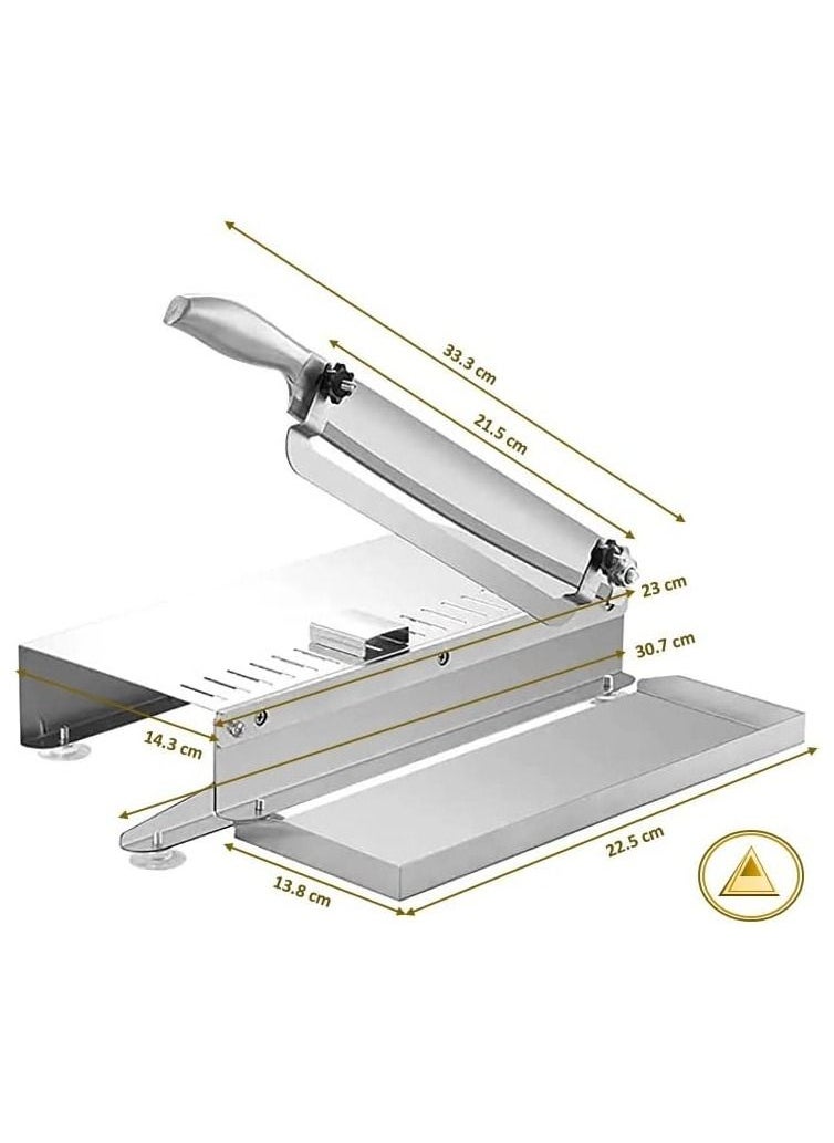 AtrauX - Manual Bone Meat Slicer, Stainless Steel Bone Cutter Machine, Rib Fish Chicken Beef Cutting Machine, with Slice Thickness Adjustment, for Home Cooking and Commercial Cooking - Image 1