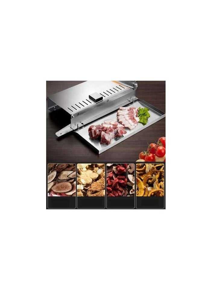AtrauX - Manual Bone Meat Slicer, Stainless Steel Bone Cutter Machine, Rib Fish Chicken Beef Cutting Machine, with Slice Thickness Adjustment, for Home Cooking and Commercial Cooking - Image 1