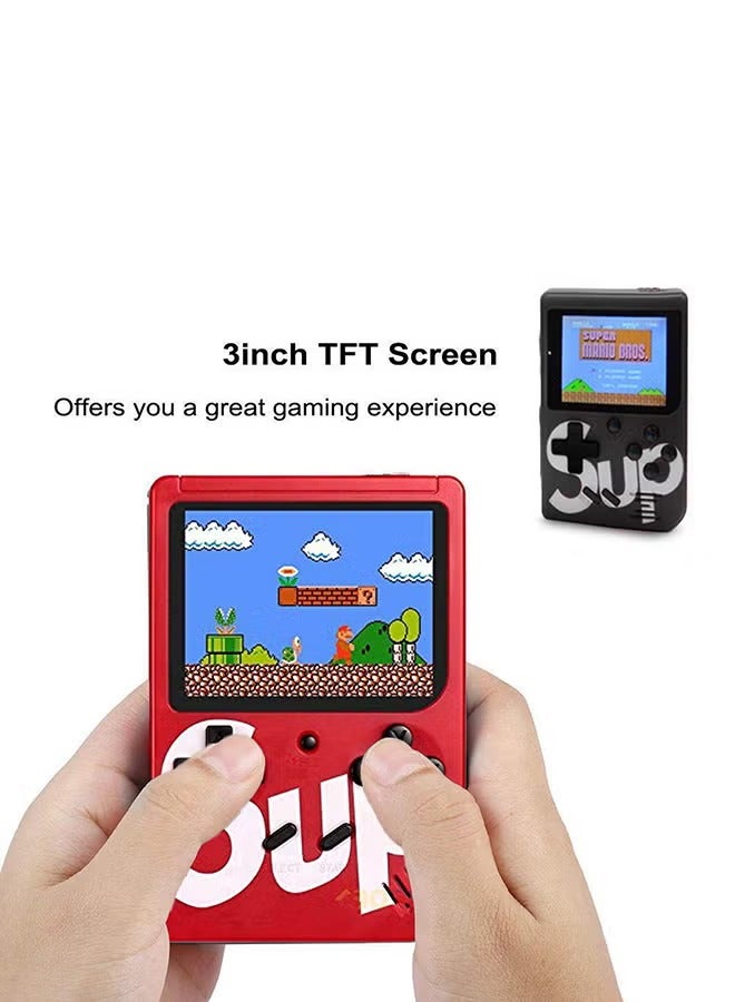 SUP KIDS GAME | 400 IN 1 | HANDHELD GAMING CONSOLE : PORTABLE RETRO GAME PLAYER | RED - Image 3