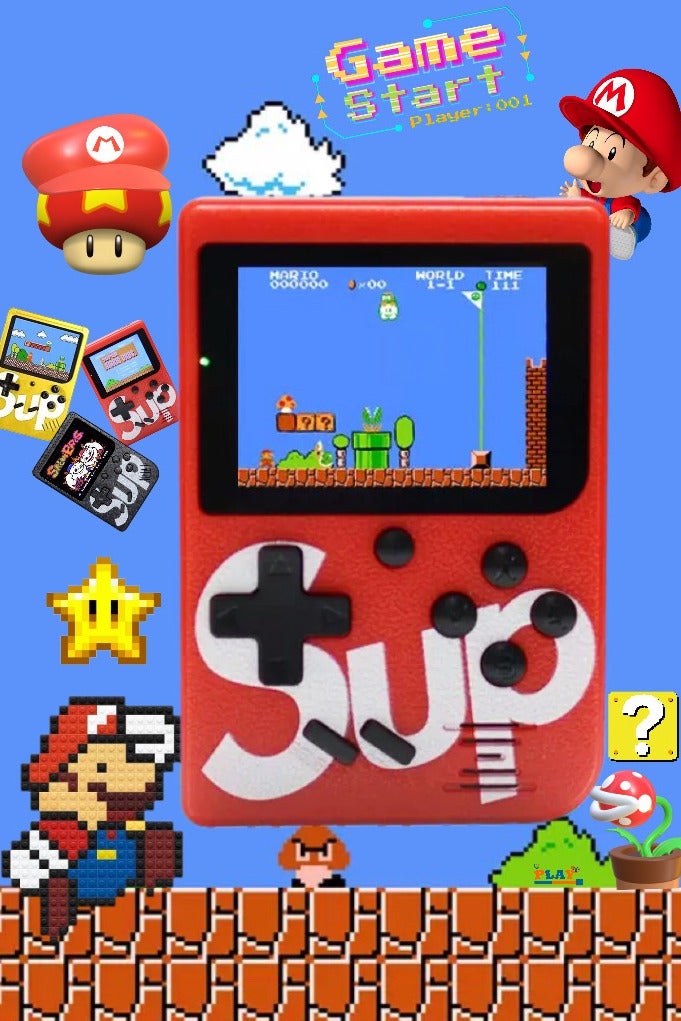 SUP KIDS GAME | 400 IN 1 | HANDHELD GAMING CONSOLE : PORTABLE RETRO GAME PLAYER | RED - Image 1