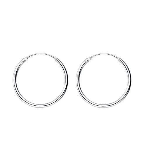 Izpack Thin Endless Hoop Earrings 14mm 16mm 18mm 20mm (20mm) - Image 1