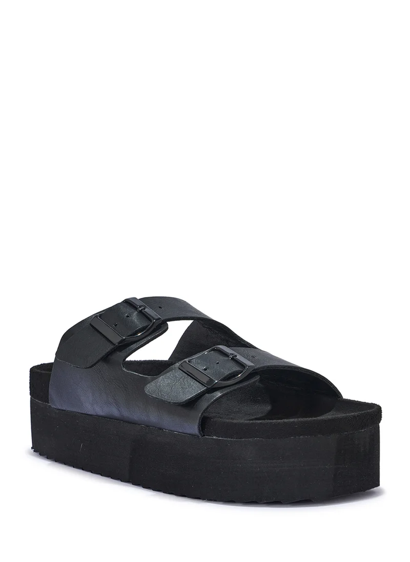 Truffle Flatform Comfy Footbed Sandal