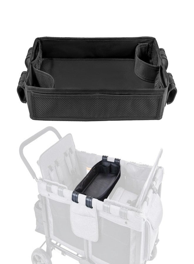 SHINETEC Double Sided Stroller Tray for Camper Wagon - Kids Snack & Activity Table with Cup Holders & Mesh Pockets, Travel Play Surface for Meals, Drawing, Toys (L) - Image 1
