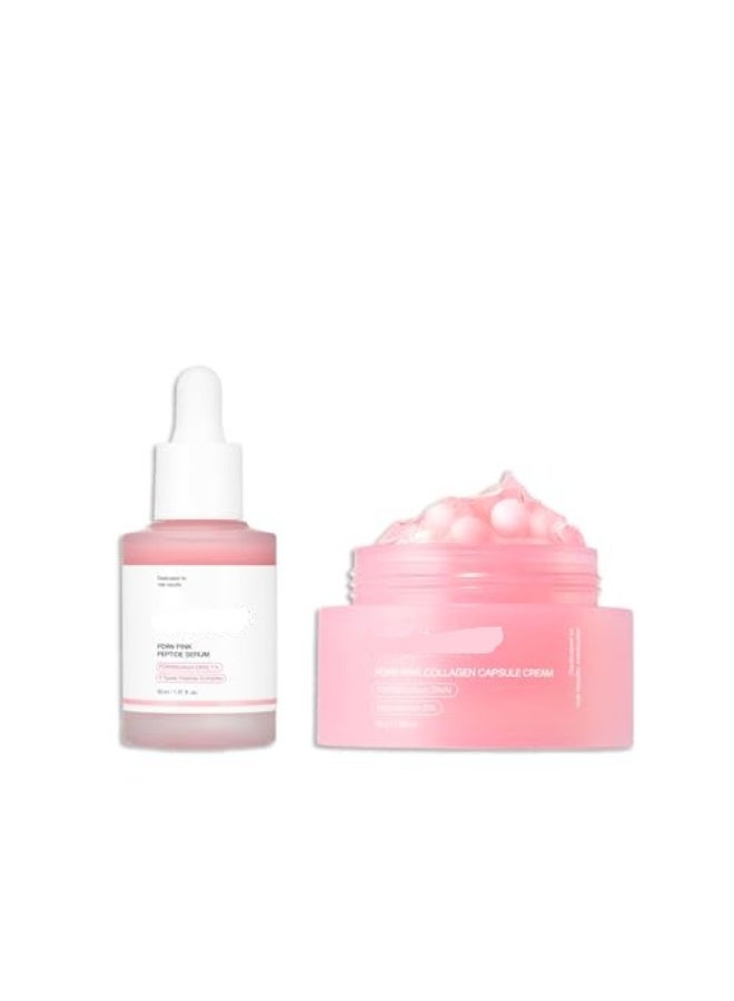 Walpck Salmon PDRN Renewal Duo: Salmon DNA PDRN Pink Peptide Serum and Salmon DNA PDRN Pink Collagen Capsule Cream | For Firm and Radiant Skin | Korean Skincare, Gifts for Women  ﻿ - Image 1
