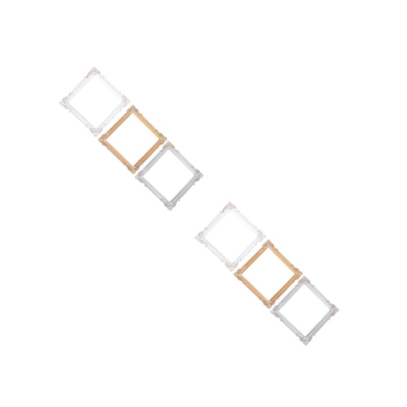 6 pcs Resin Photo Frame Props Retro Picture Frames Jewelry Photo Props Frame - Image 1
