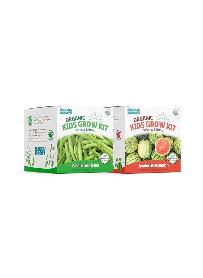 Back to the Roots - Back to the Roots Kids Science Grow Kit - 2 pk Bean and Watermelon - Image 1