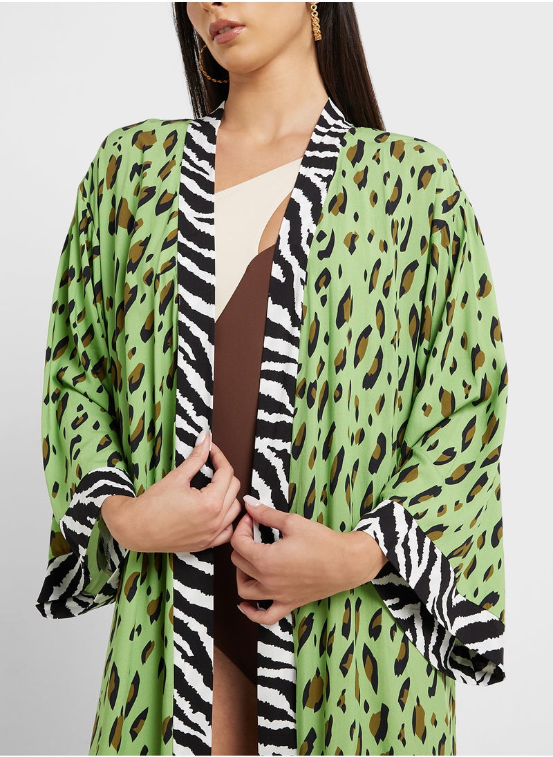 ELLA Ombre Animal Print Beach Cover Up  - Image 3