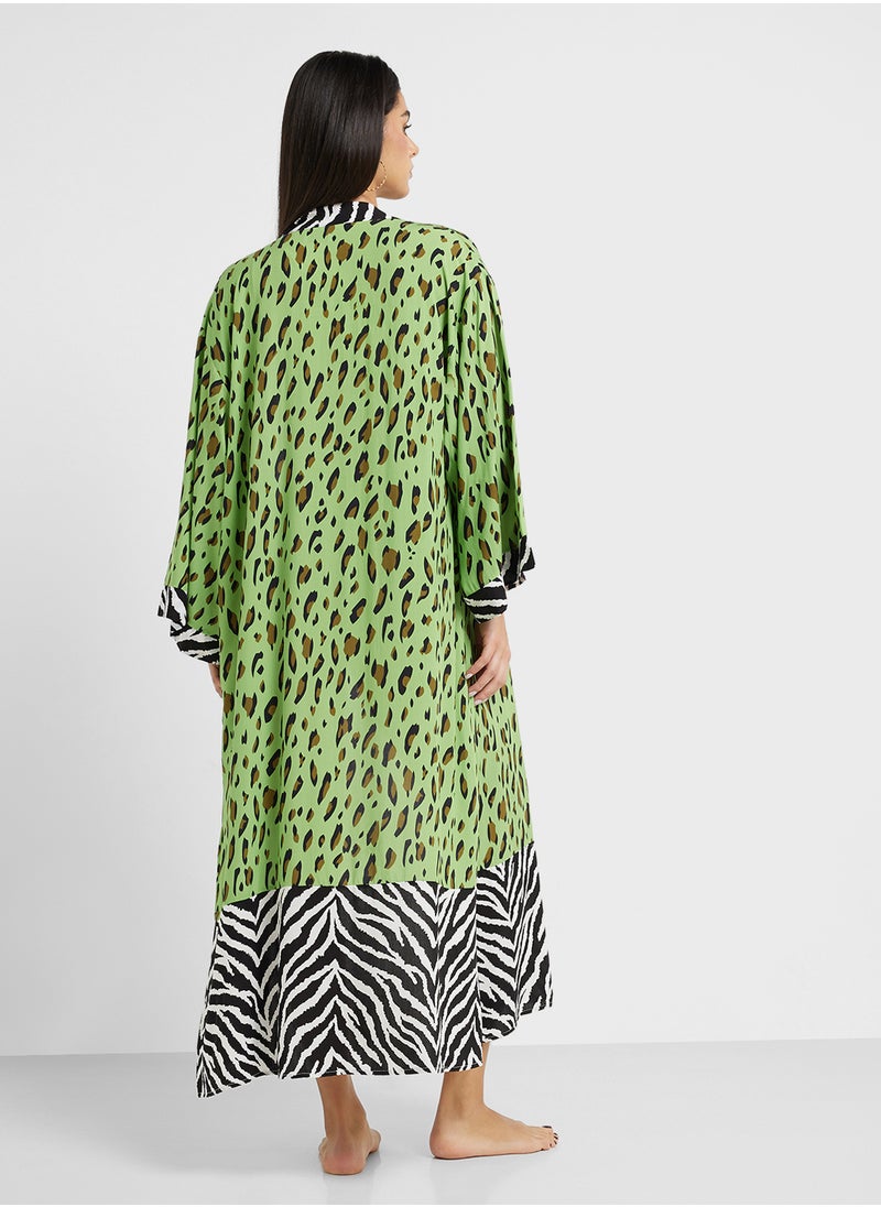ELLA Ombre Animal Print Beach Cover Up  - Image 2