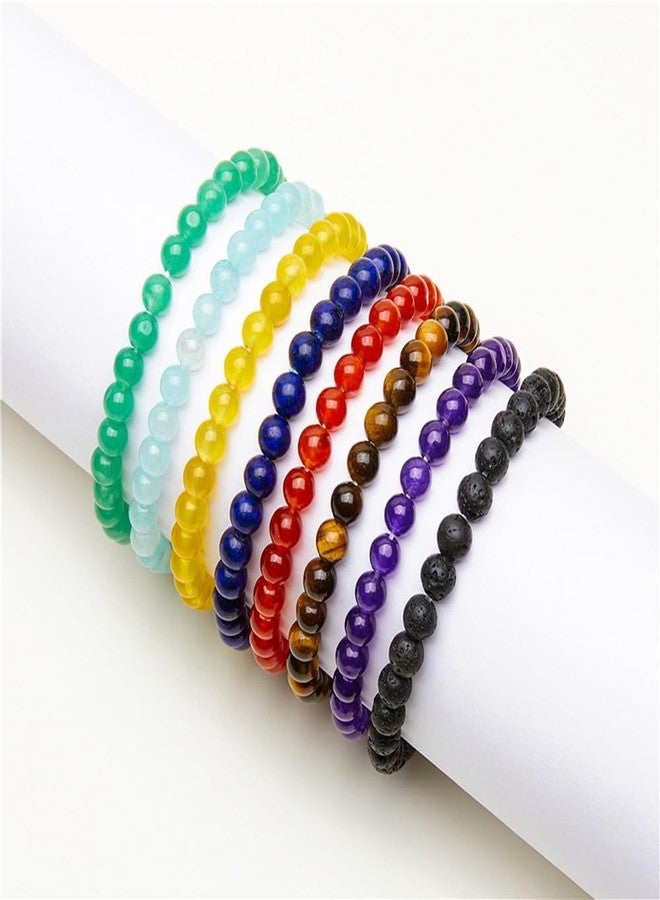 72ore Healing Crystal Bracelet: Black Onyx, Shungite, Carnelian, Rose Quartz, Amethyst, Citrine - Modern Toggle Clasp Strand Bracelet for Women - Black, Dark Grey, Brown, Purple - Image 5