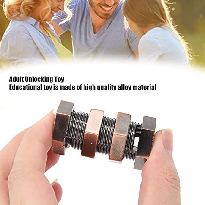 KOSDFOGE Vintage Alloy Unlocking Toy Stress Relief Adult Intellectual Lock Educational Toy Gift - Image 2