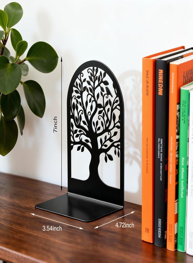 HappyHapi Decorative Bookends for Shelves, 7 Pair Metal Book Ends for Heavy Books, Black Book Stopper for Home Office Library, 6.9" x 4.7" x 3.5"（14 Pcs） - Image 3