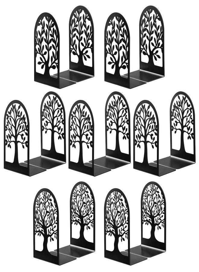 HappyHapi Decorative Bookends for Shelves, 7 Pair Metal Book Ends for Heavy Books, Black Book Stopper for Home Office Library, 6.9" x 4.7" x 3.5"（14 Pcs） - Image 1