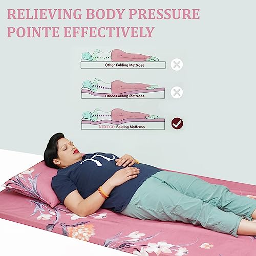 NEXTGO Foam Mattresses 2 inch Single Bed HR Met Foldable 36 x 72 inch (3 x 6 Feet) - Image 5