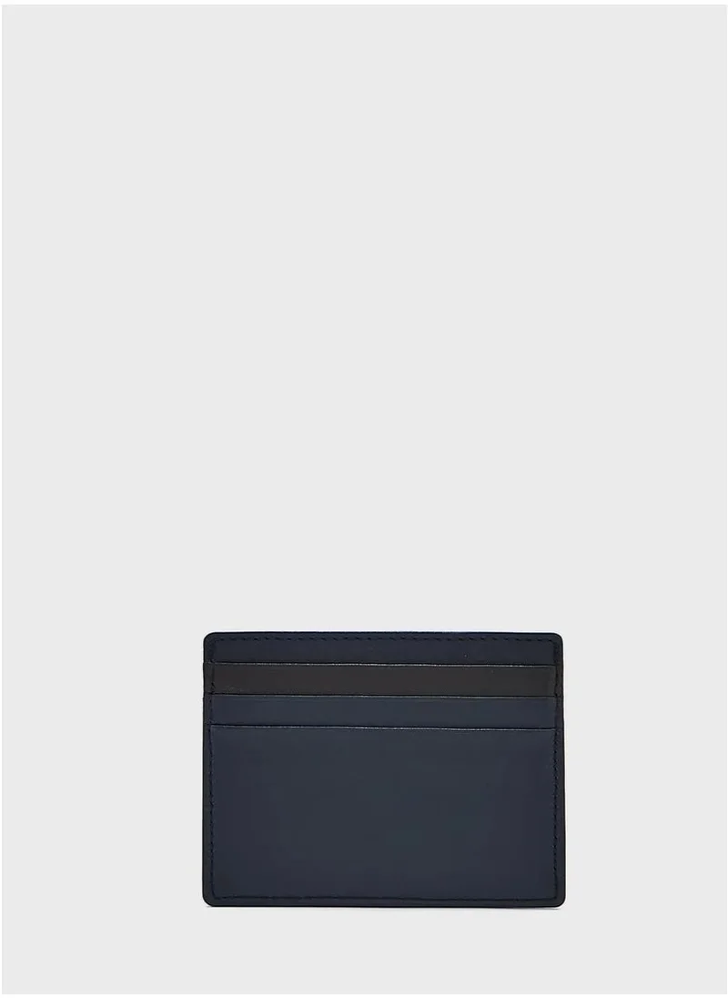 CERRUTI 1881 Antoine Blue Leather Card Holder for Men