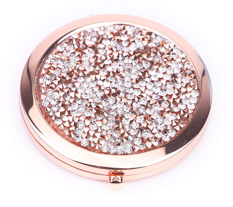 BANGBANGSING BangBangSing Magnifying Compact Cosmetic Mirror 275 Inch Round Handheld Travel Pocket Makeup Mirror 