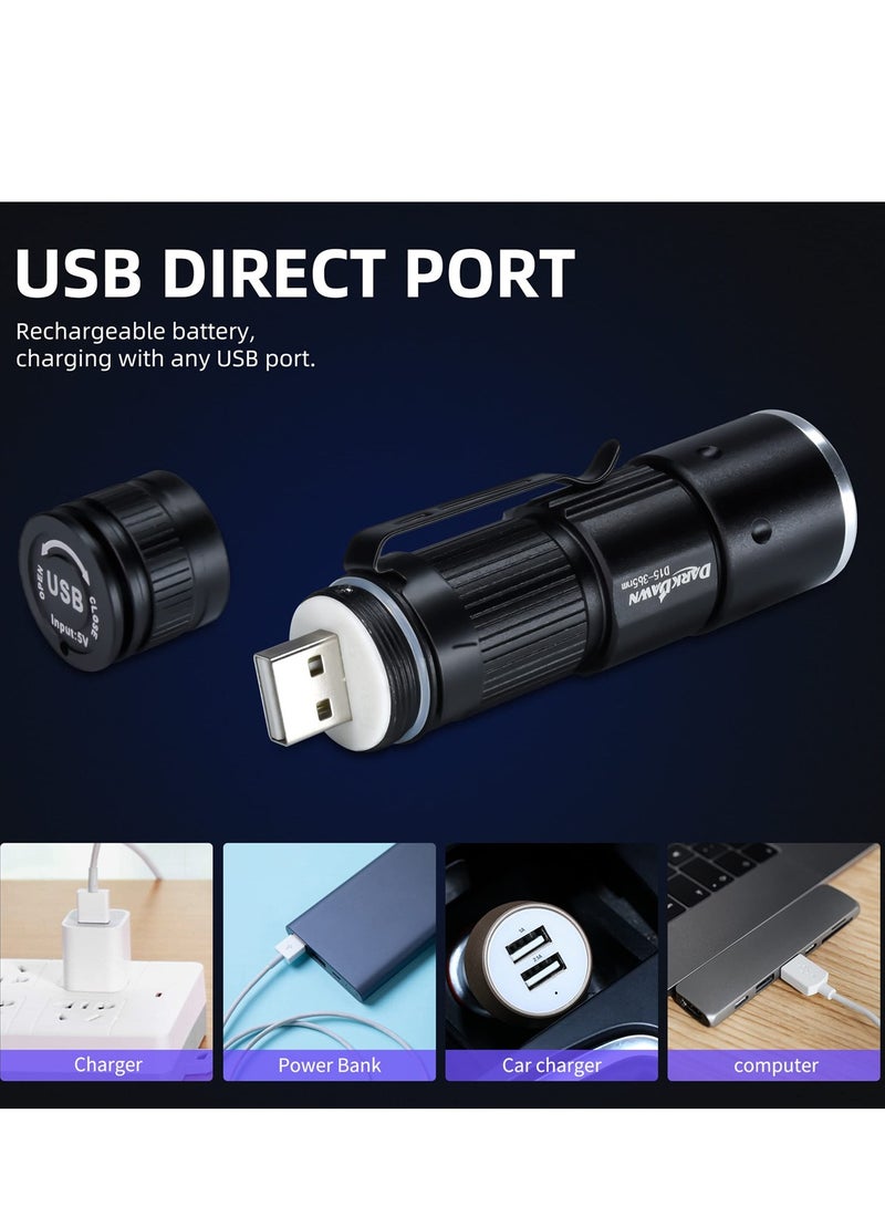 Barakah UV 365nm Flashlight, Portable and Zoomable LED Ultraviolet Blacklight for UV Glue Curing, Pet Stain Detection, Scorpion Finder - Image 4