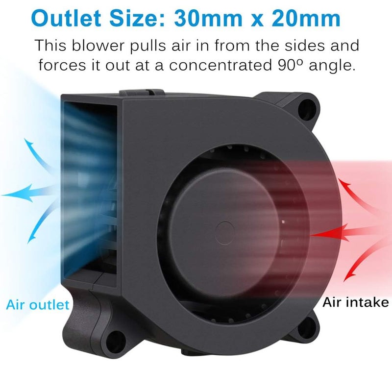 REES52 4020 مروحة توربو باردة بدون فرش 40x40x20 مم 12 فولت DC لطابعة 3D DIY ومبخر - Image 4
