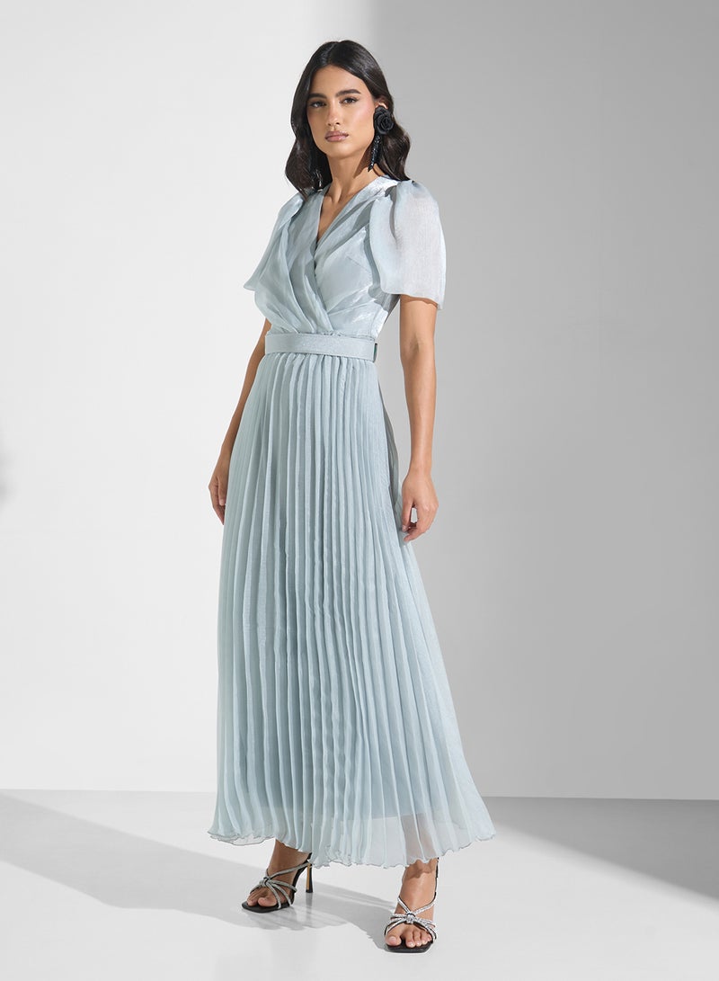 Khizana Pleated Chiffon Dress - Image 1