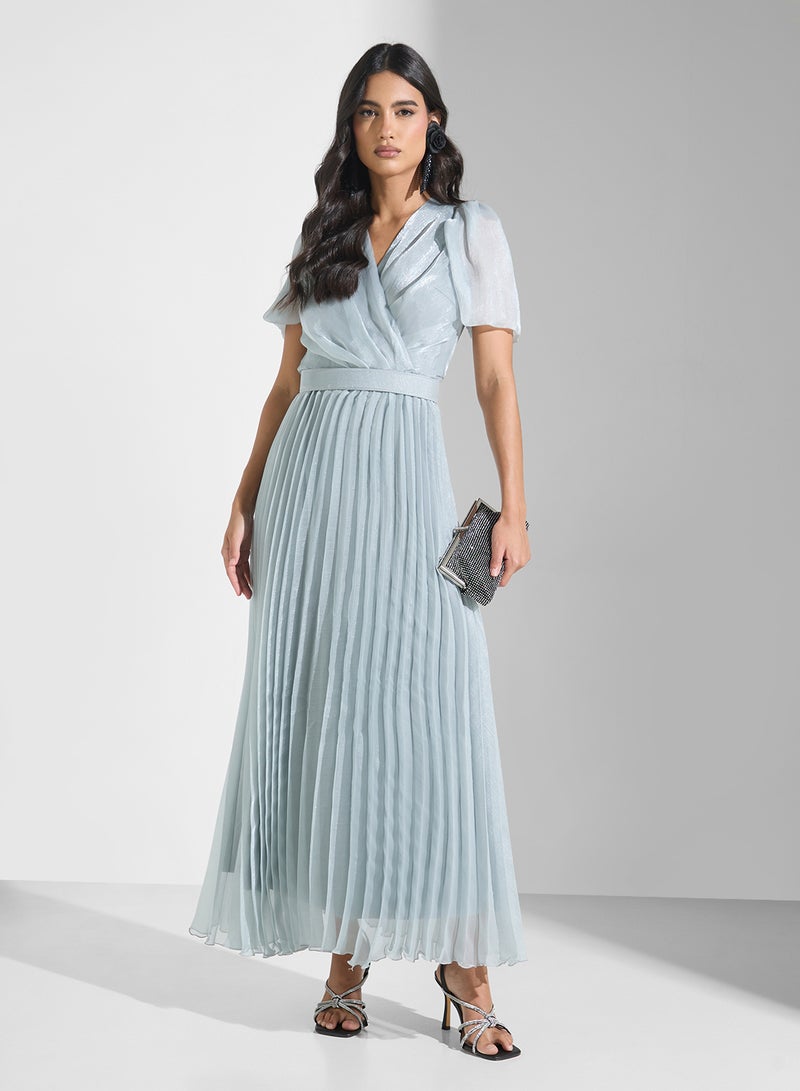 Khizana Pleated Chiffon Dress - Image 4