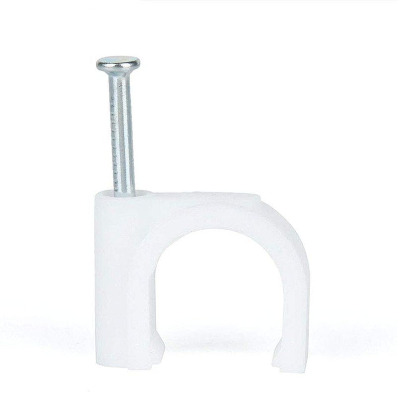 DIY Crafts CTDIYHI24548 100 pcsPack 514mm RoundSquare Steel Nail Cable Clamp Supplies Wire Cable Clip Buckle Plastic Clips Ties - Image 4