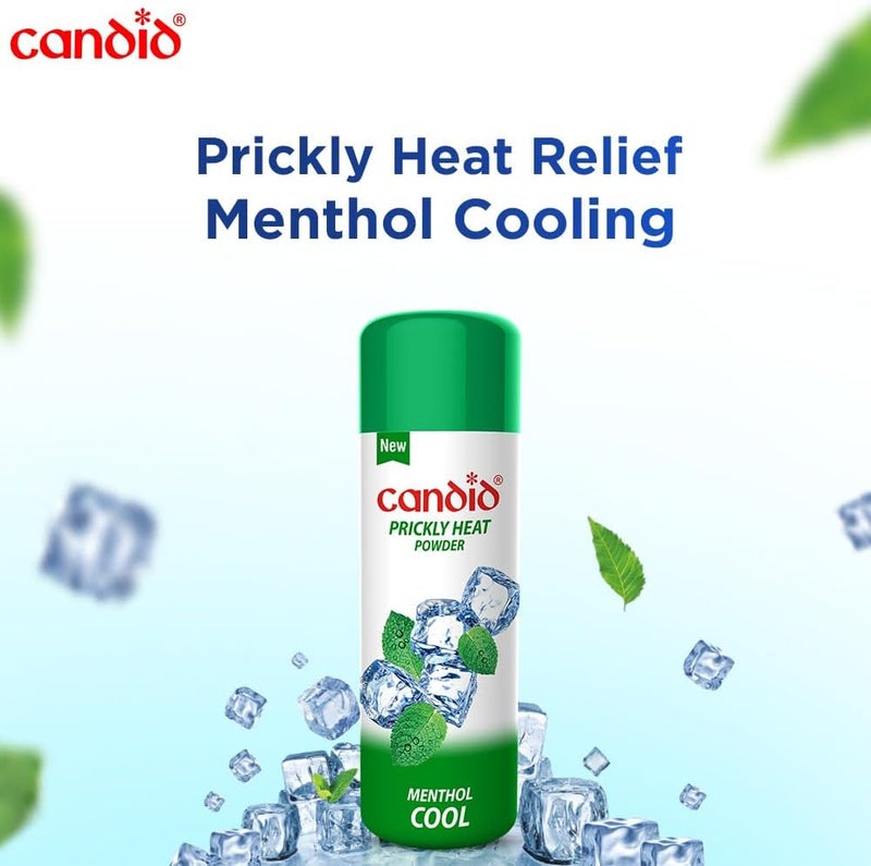 Candid Prickly Heat Powder | Relief from Rashes & Prickly Heat | Neem & Menthol Cooling | Soothing Relief from Itching & Burning | Sweat Absorption | Controls Bacterial Growth | 120g - Image 1