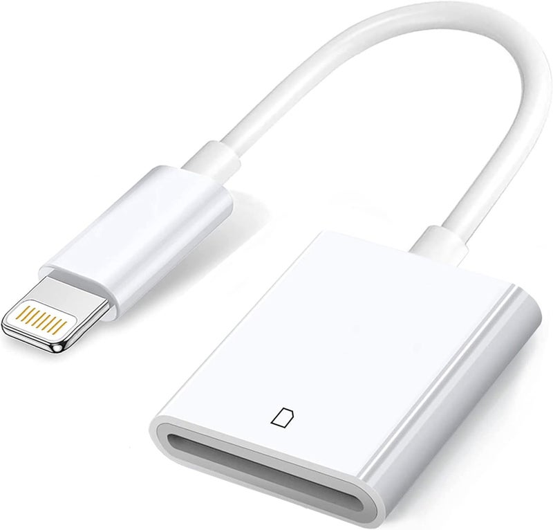 Wahbite Apple Lightning to SD Card Camera Reader, Trail Camera Viewer SD Memory Card Adapter for iPhone 14/13/12/11/XS/XR/X/8/7/iPad, Plug and Play - Image 1