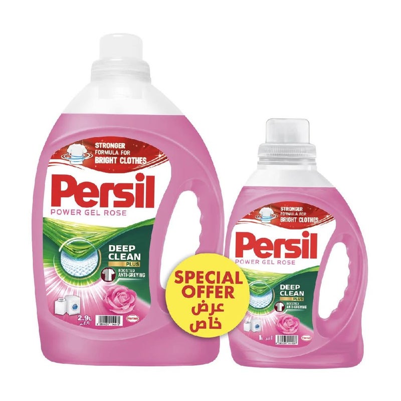 Persil Power Gel Deep Clean Plus Strong Formula For Bright Clothes With Rose Fragrance- 3.9Ltr - Image 1